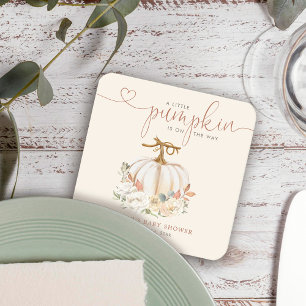 Herfst Little Pumpkin Baby shower Kartonnen Onderzetters