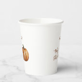 Herfst Little Pumpkin Baby shower Papieren Bekers (Links)