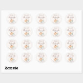Herfst Little Pumpkin Baby shower Ronde Sticker (Vel)