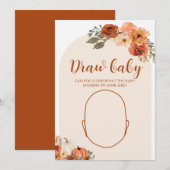 Herfst Little Pumpkin Baby shower Teken de Baby Ga Kaart (Voorkant / Achterkant)