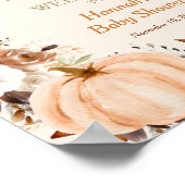 Herfst Little Pumpkin Baby shower Welcome Sign Poster (Hoek)