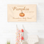 Herfst Little Pumpkin Baby shower Welkom Spandoek (Insitu)