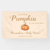 Herfst Little Pumpkin Baby shower Welkom Spandoek (Horizontaal)