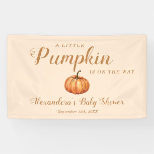 Herfst Little Pumpkin Baby shower Welkom Spandoek