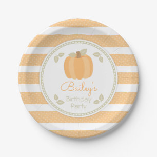 Herfst Little Pumpkin Birthday Party Paper Bord