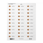 Herfst Little Pumpkin Elegant Baby shower Etiket (Full Sheet)