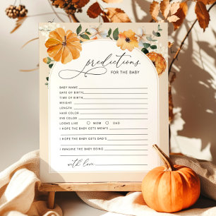 Herfst Little pumpkin floral baby prediccard