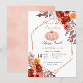 Herfst Little Pumpkin Herfst Verjaardag Herfst Pas Kaart