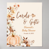 Herfst Little Pumpkin Kaarten en geschenken Baby s Poster (Voorkant)