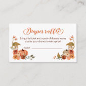 Herfst Little Pumpkin Luier Raffle ticket Informatiekaartje (Voorkant)