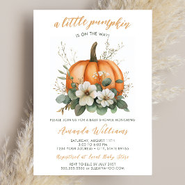 Herfst Little Pumpkin op de weg Baby shower Kaart