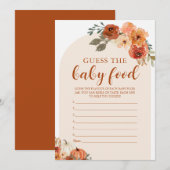 Herfst Little Pumpkin Raad de Baby Food Game Kaart (Voorkant / Achterkant)