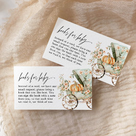 Herfst Little Pumpkin Shower Boeken voor Baby Informatiekaartje