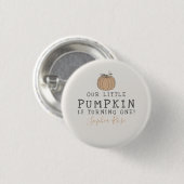 Herfst Little Pumpkin verjaarfeest Ronde Button 3,2 Cm (Voorkant /achterkant)