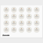 Herfst Little Pumpkin verjaarfeest Ronde Sticker (Vel)