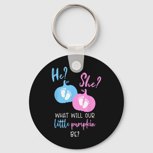 Herfst Little Pumpkin Zwangerschap Sleutelhanger (Voorkant)
