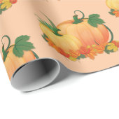 Herfst Little Pumpkins Oranje Cadeaupapier (Rol Hoek)