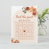 Herfst Little Vind het Gast Baby shower Bingo Game Kaart (Staand voorkant)