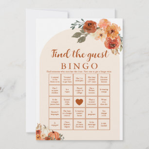 Herfst Little Vind het Gast Baby shower Bingo Game Kaart