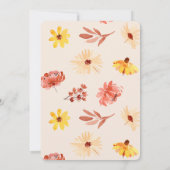 Herfst Little Wildflower Flower Birthday Invitatio Kaart (Achterkant)