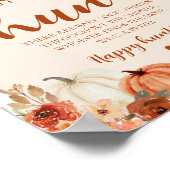 Herfst LittlePumpkin Baby Sock Hunt Baby shower sp Poster (Hoek)