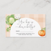 Herfst Lokaal gegroeid Hoe groot is mommys buik Informatiekaartje (Voorkant)