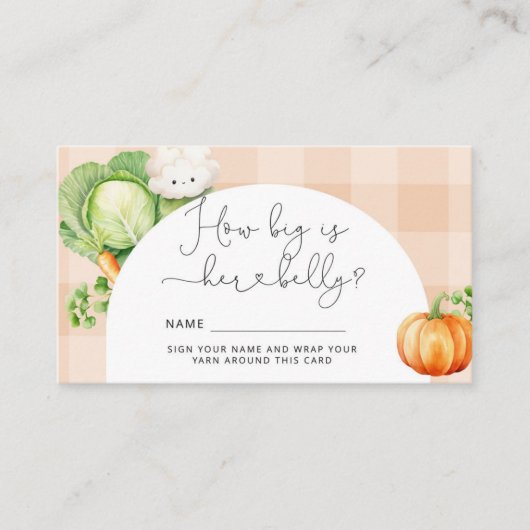 Herfst Lokaal gegroeid Hoe groot is mommys buik Informatiekaartje (Voorkant)