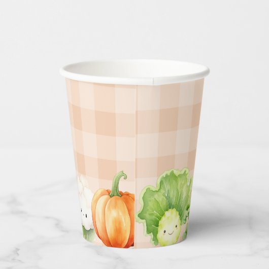 Herfst Lokaal geteeld baby Pompoen boerderij baby  Papieren Bekers (Rechts)
