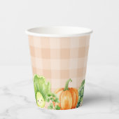 Herfst Lokaal geteeld baby Pompoen boerderij baby  Papieren Bekers (Voorkant)