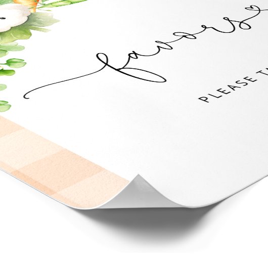 Herfst Lokaal geteelde baby Pompoen baby shower Fa Poster (Hoek)