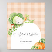 Herfst Lokaal geteelde baby Pompoen baby shower Fa Poster (Voorkant)
