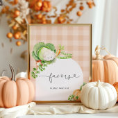 Herfst Lokaal geteelde baby Pompoen baby shower Fa Poster