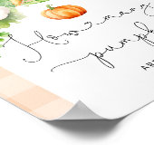 Herfst Lokaal geteelde baby pompoen hoeveel snoepj Poster (Hoek)