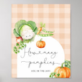 Herfst Lokaal geteelde baby pompoen hoeveel snoepj Poster (Voorkant)