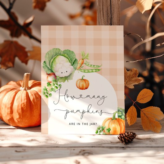 Herfst Lokaal geteelde baby pompoen hoeveel snoepj Poster