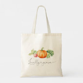Herfst Lokaal geteelde groenten pompoen boerderij Tote Bag (Achterkant)