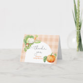Herfst Lokaal geteelde pompoen baby shower dank u Bedankkaart (Voorkant)