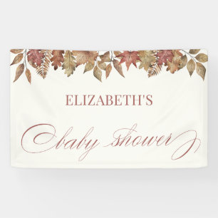 Herfst Loof Baby Shower Feest Spandoek