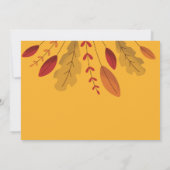 Herfst Loof Dankbaarheidsfeest Geel Kaart (Achterkant)