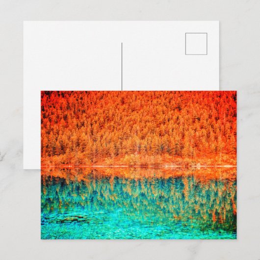 Herfst loof postkaart (Voorkant / Achterkant)