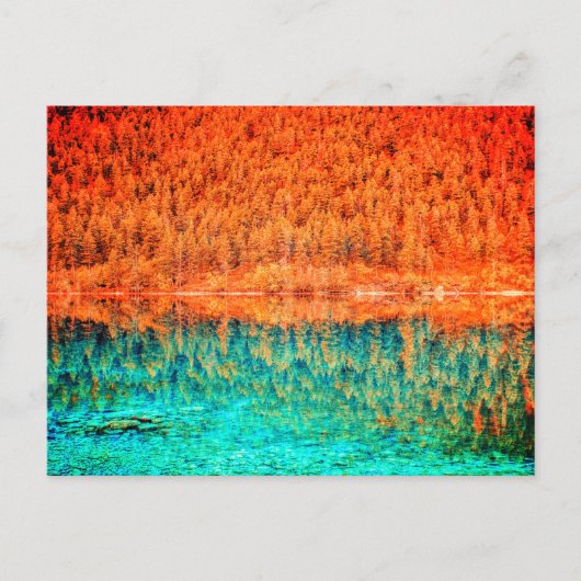 Herfst loof postkaart (Voorkant)