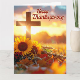Herfst Loof Thanksgiving Vouwbare Wenskaart Kaart