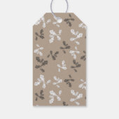 Herfst Loofbladeren Bruin Geruit Cadeaulabel (Achterkant)