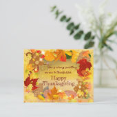Herfst Loofkrans Gelukkig Thanksgiving Feestdagenkaart (Staand voorkant)