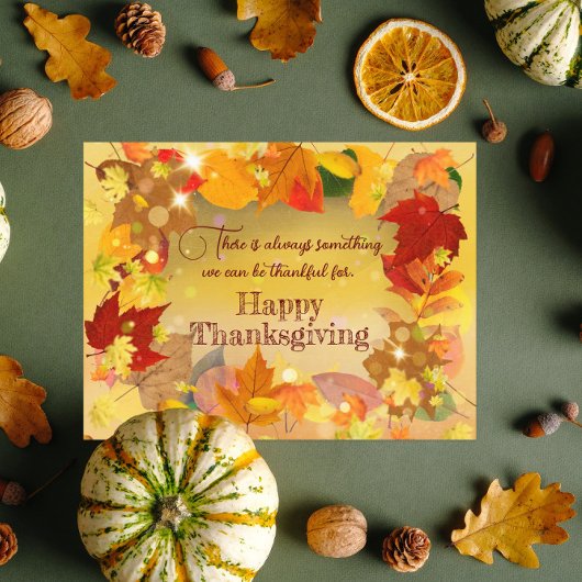 Herfst Loofkrans Gelukkig Thanksgiving Feestdagenkaart