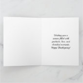 Herfst Loofwerk Thanksgiving Vouwkaart Kaart (Binnen)