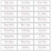 Herfst Love Burgundy Script Guest Adresetiketten Sticker (Voorkant)