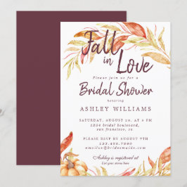 Herfst Love Golden Foliage Burgundy Vrijgezellenfe Kaart
