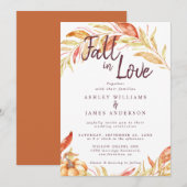 Herfst Love Golden Foliage Burnt Oranje Kaart (Voorkant / Achterkant)