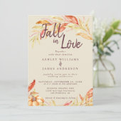 Herfst Love Golden Foliage herfst Bourgondië bruil Kaart (Staand voorkant)